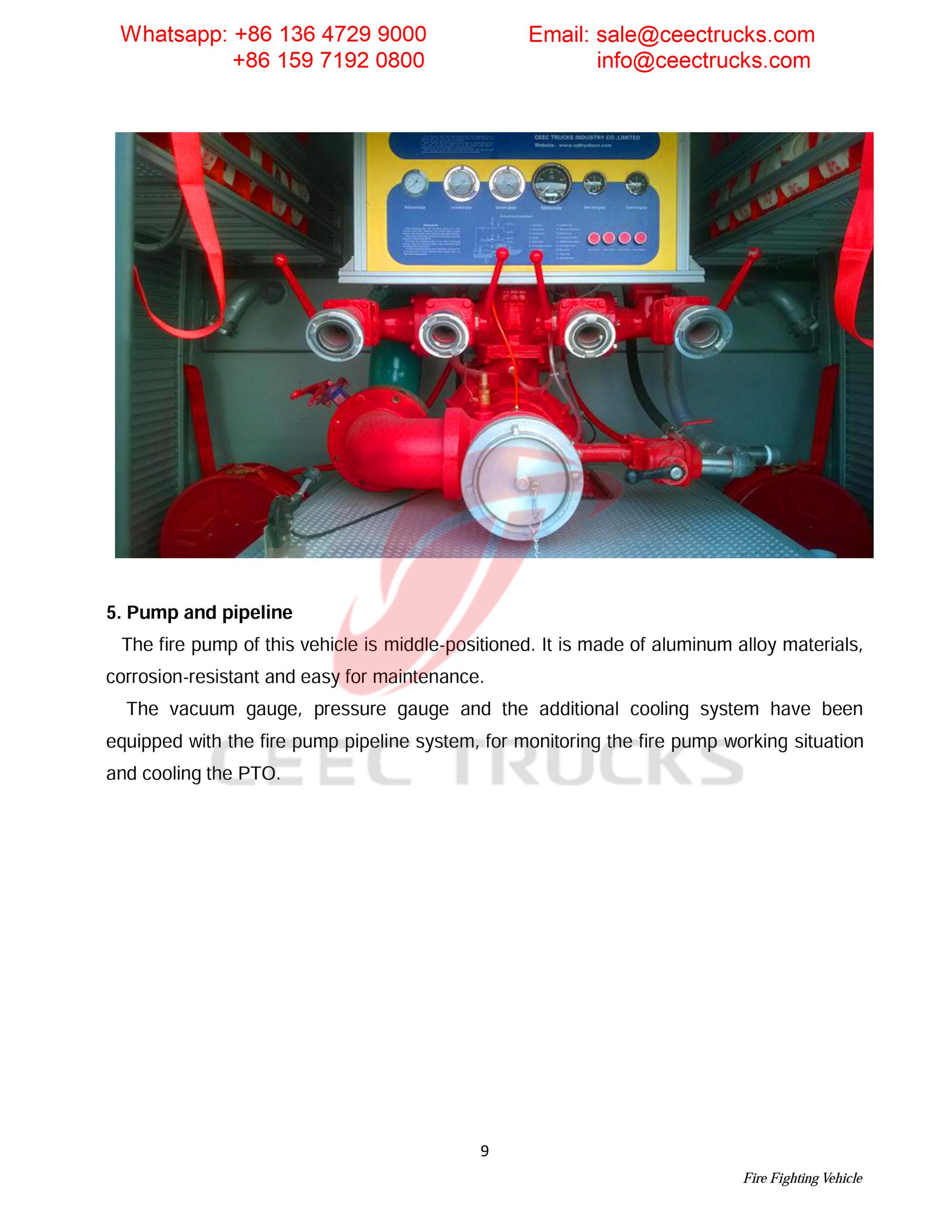 Syria ISUZU foam & water fire truck