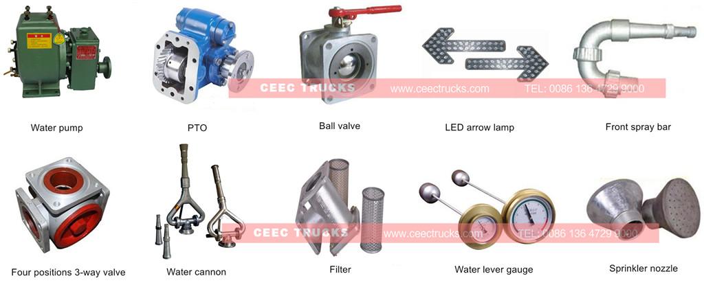 CEEC supply ISUZU 5CBM water tanker truck parts CEEC supply ISUZU 5CBM water tanker truck parts