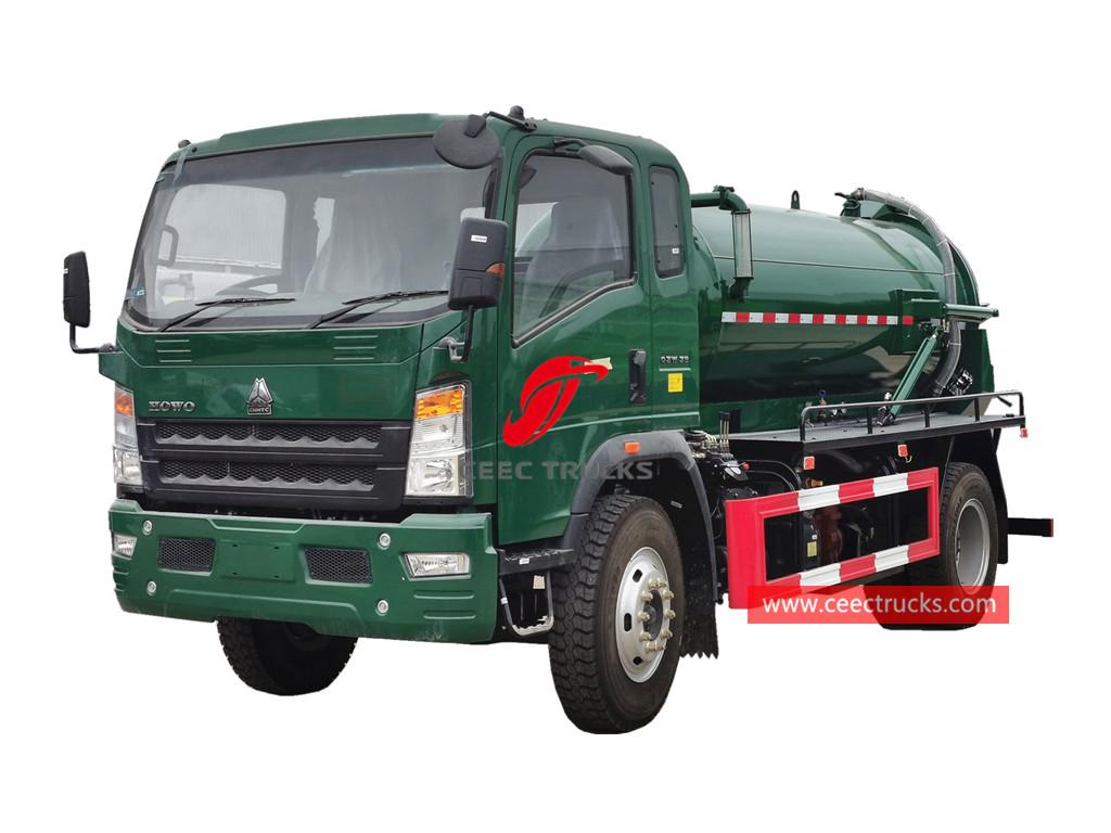 HOWO RHD 4&Atilde;2 vacuum tanker truck