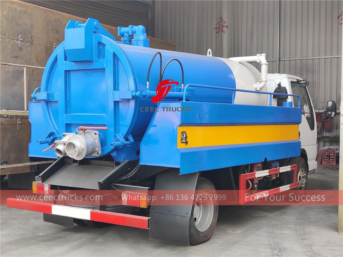 ISUZU 5CBM combined sewage suction jetting truck export to Africa ISUZU 5CBM combined sewage suction jetting truck export to Africa