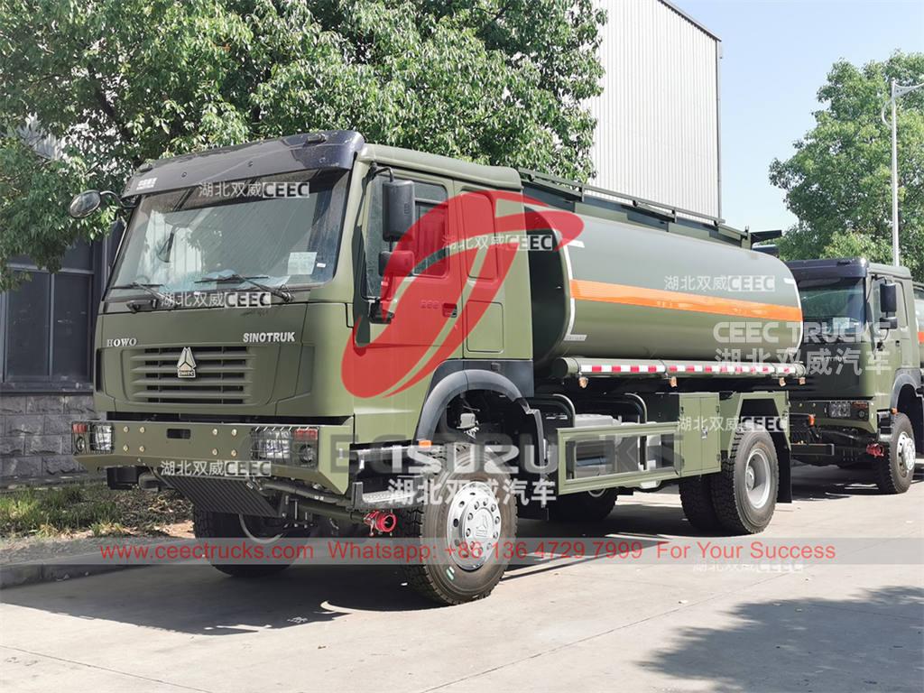 High quality HOWO 4&Atilde;4 8000 liters fuel truck for sale
