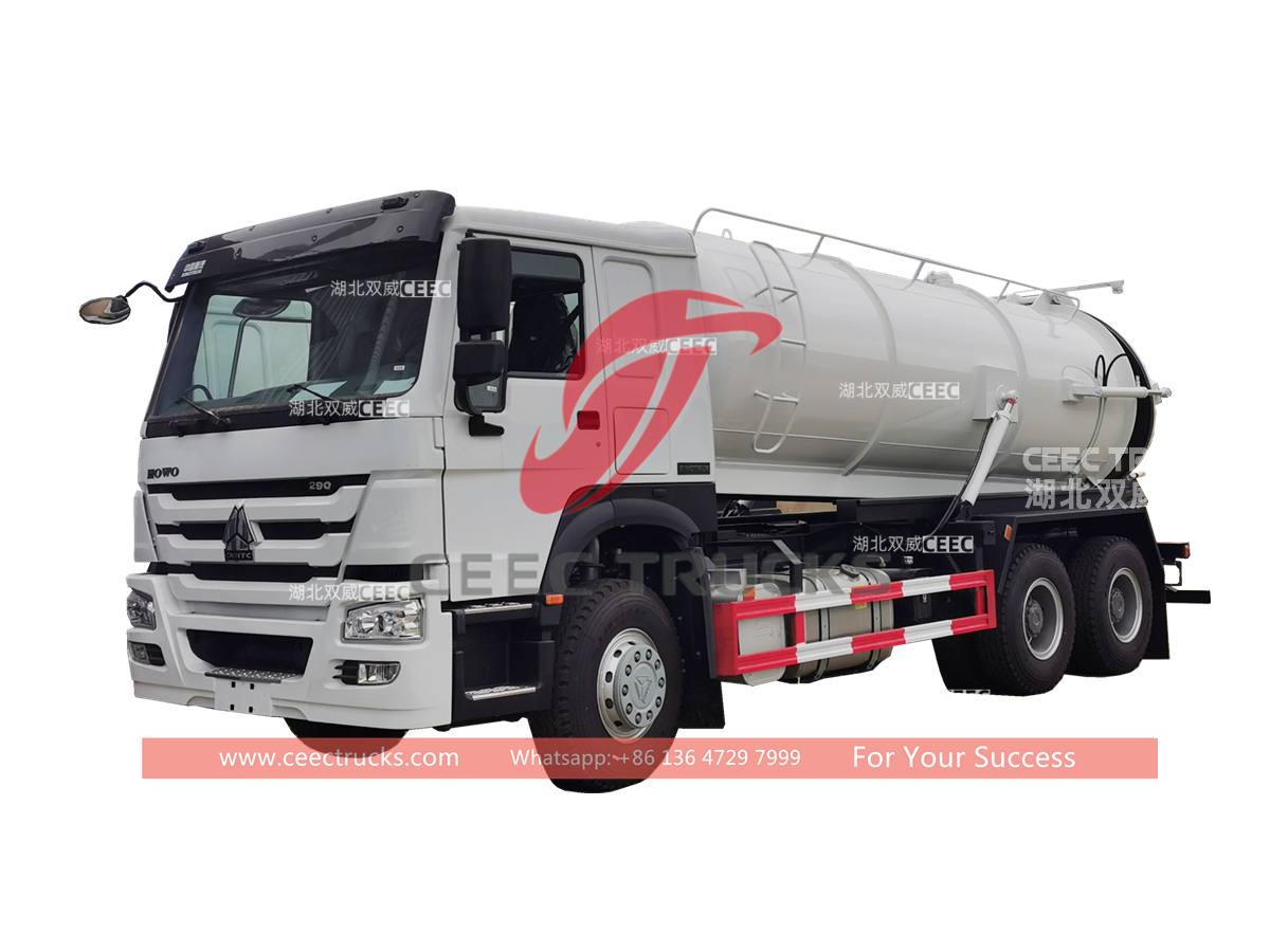 Custom-made HOWO 6×4 vacuum tank truck 20000 liters Custom-made HOWO 6×4 vacuum tank truck 20000 liters