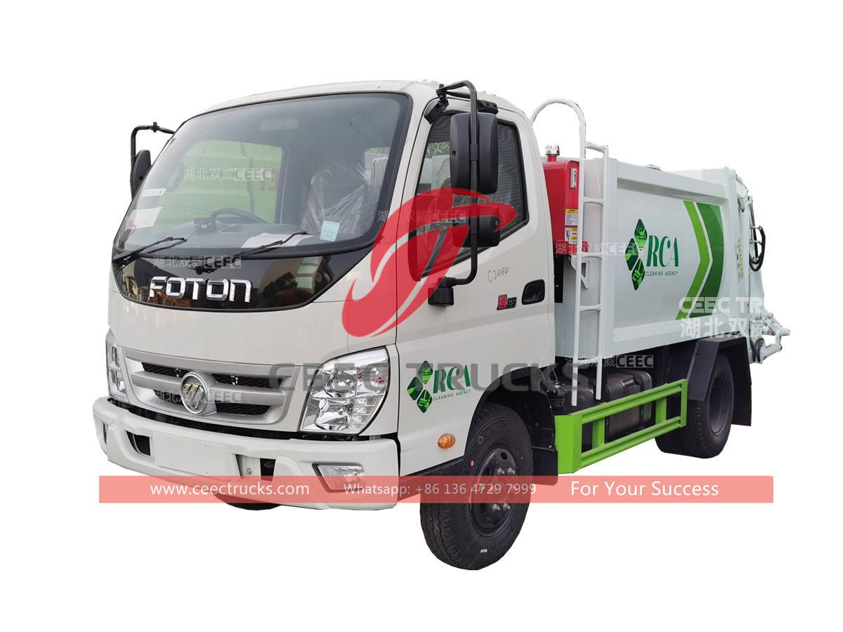 FOTON RHD 3CBM rear load garbage truck for sale FOTON RHD 3CBM rear load garbage truck for sale