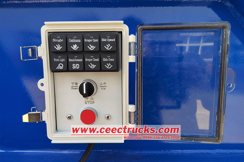 Isuzu split rear loader garbage truck