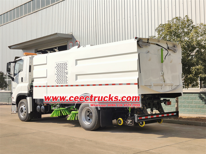 Isuzu FVR truck mounted 12 cbm road sweeper