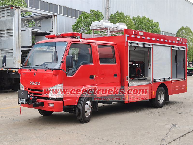 Isuzu rescue fire department truck