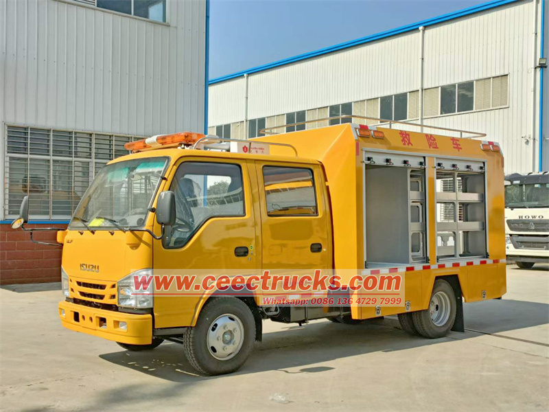 Isuzu fire engine rescue equipment