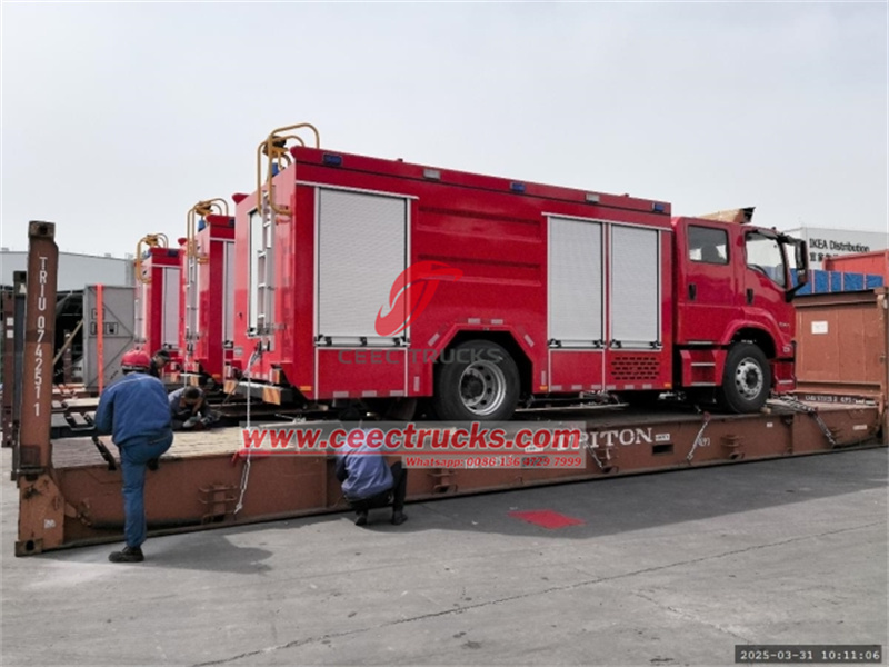 Isuzu GIGA 4X fire truck for 40FR container shipment Isuzu GIGA 4X fire truck for 40FR container shipment