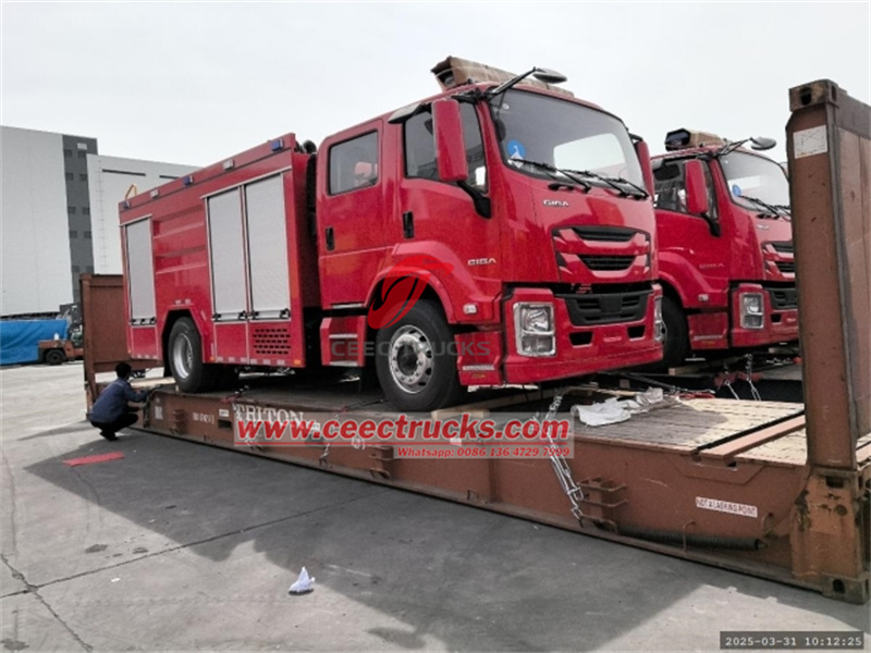 Isuzu GIGA 4X fire department truck for 40FR container shipment Isuzu GIGA 4X fire department truck for 40FR container shipment