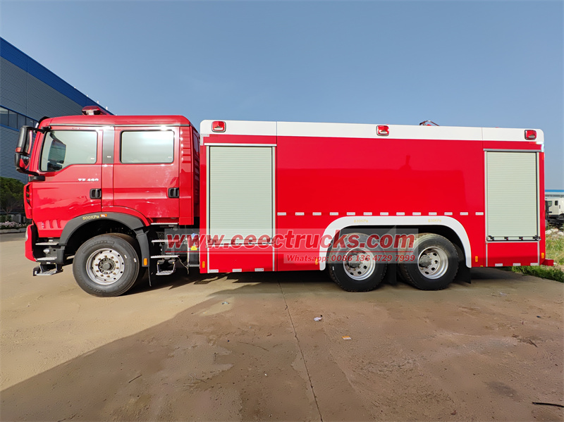 HOWO TX400 6cbm foam water fire truck HOWO TX400 6cbm foam water fire truck