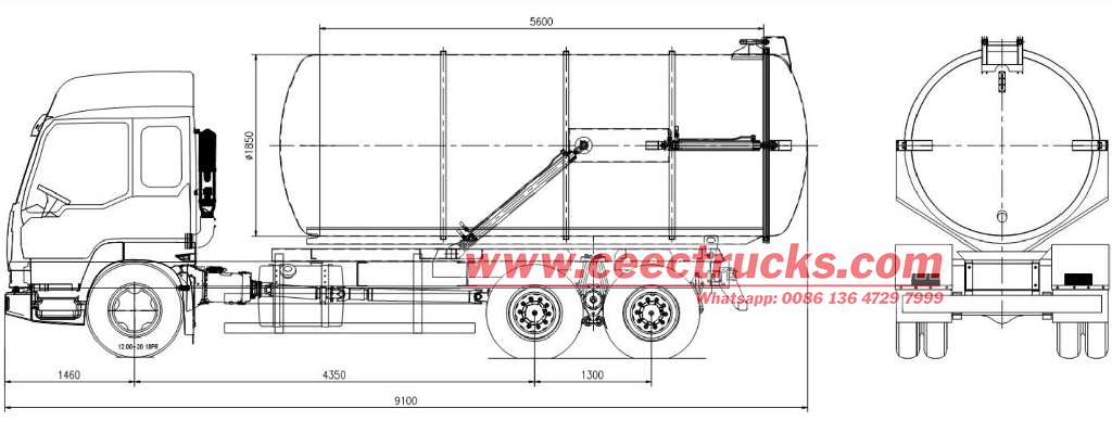 HOWO heavy duty 18000L cesspit emptier
