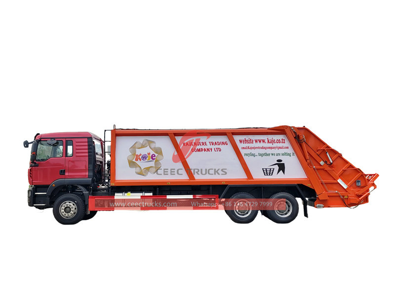 Howo rear loader refuse collection truck
