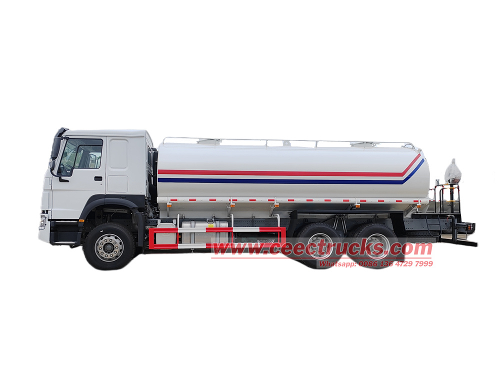 HOWO 20000 liters stainless water tanker truck