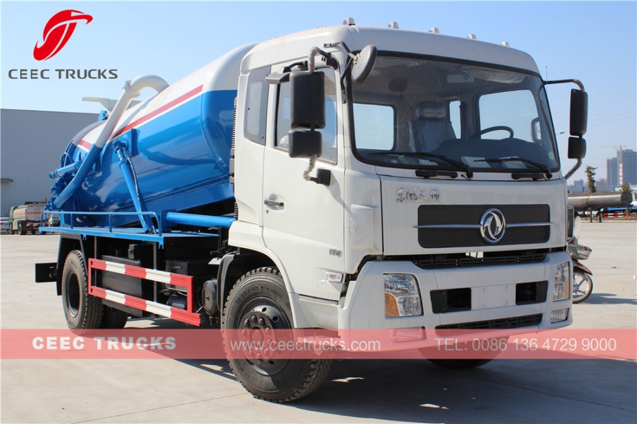 Dongfeng 10.000L vakumlu kanalizasyon kamyonu
