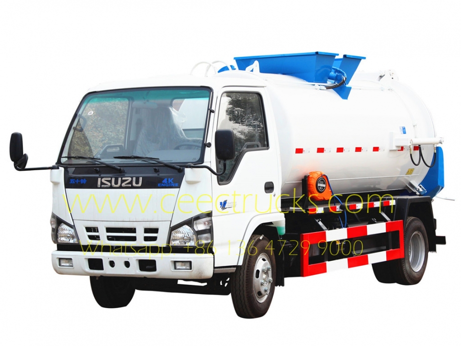 ISUZU 4.000L Mutfak çöpü tanker kamyonu