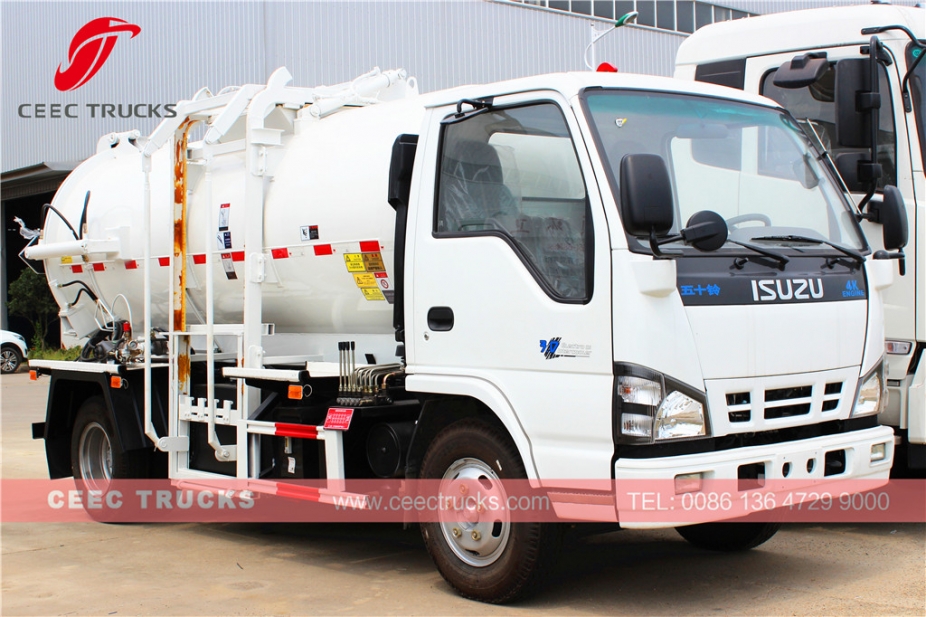 ISUZU 4.000L Mutfak çöpü tanker kamyonu