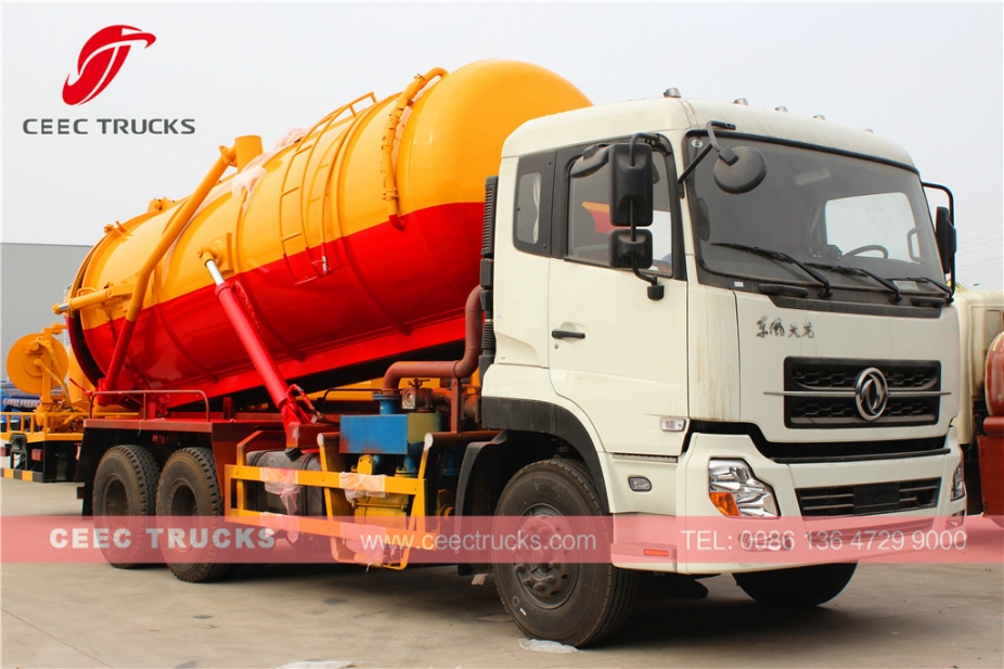 Dongfeng 16CBM vakumlu kanalizasyon emiş tanker kamyonu
