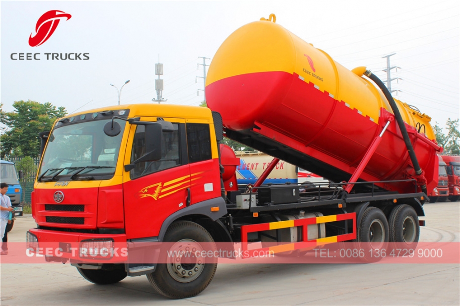 FAW 18CBM fosseptik boşaltma tanker kamyonu