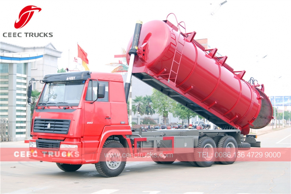 Satılık HOWO 18CBM fosseptik boşaltma kamyonu