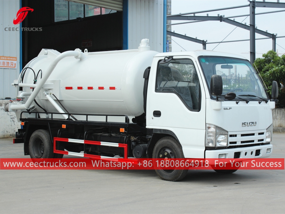 4.000 Litre Vakumlu Kanalizasyon Kamyonu ISUZU