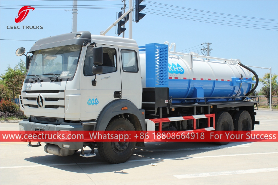 10.000 Litrelik Beiben Atıksu Emme Tanker Kamyonu