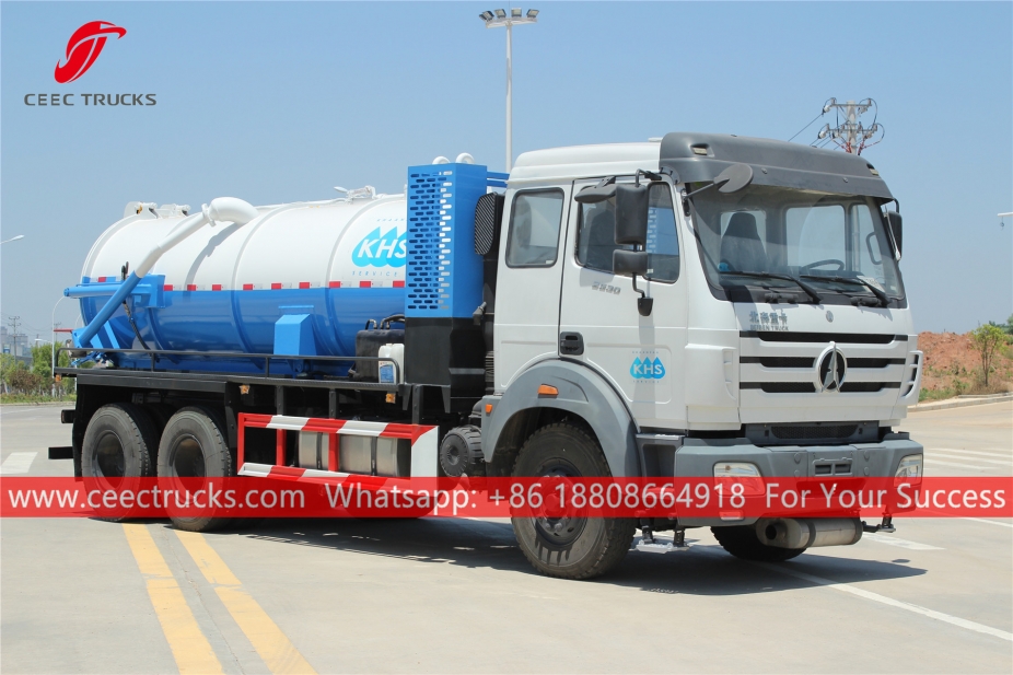 10.000 Litrelik Beiben Atıksu Emme Tanker Kamyonu