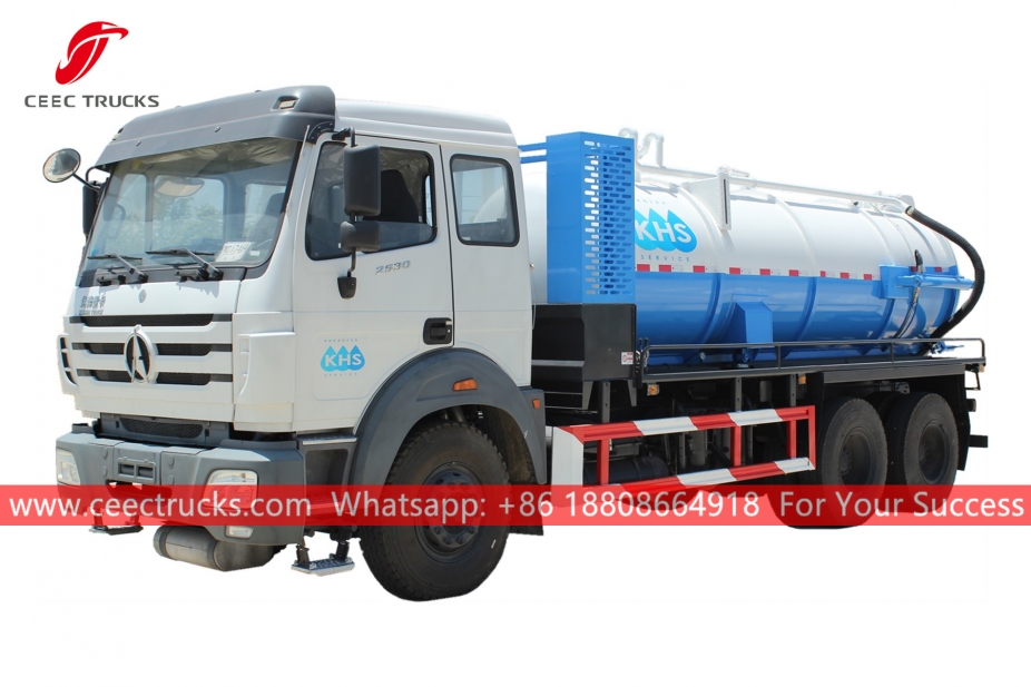 10.000 Litrelik Beiben Atıksu Emme Tanker Kamyonu