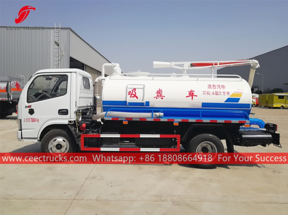 4.500 Litrelik DongFeng Septik Emme Kamyonu