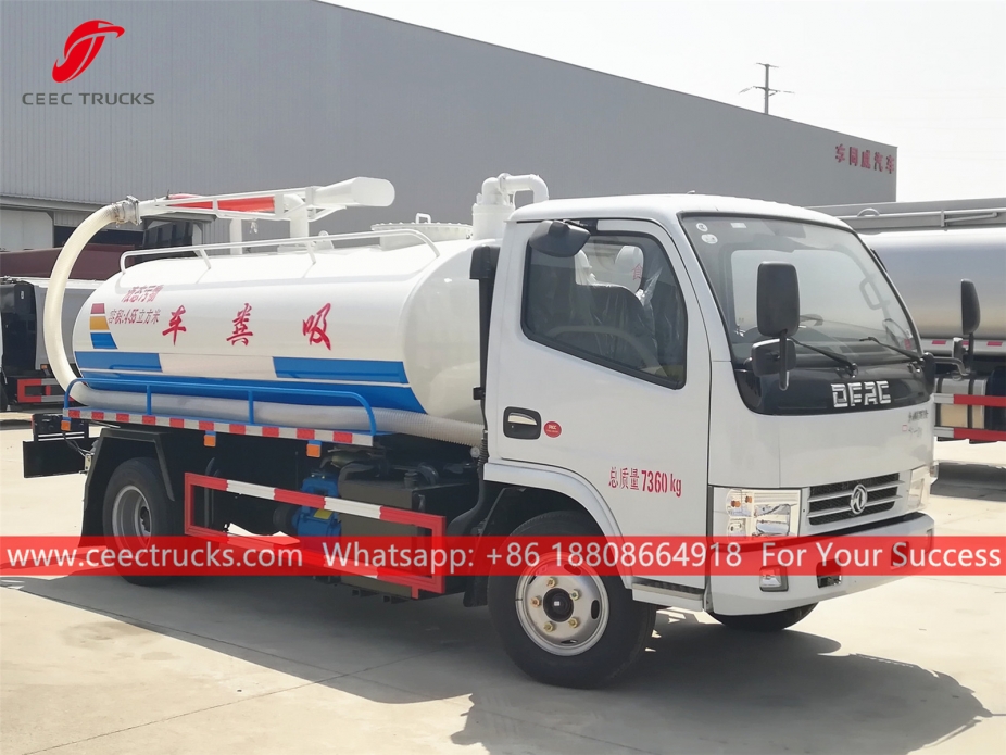 4.500 Litrelik DongFeng Septik Emme Kamyonu