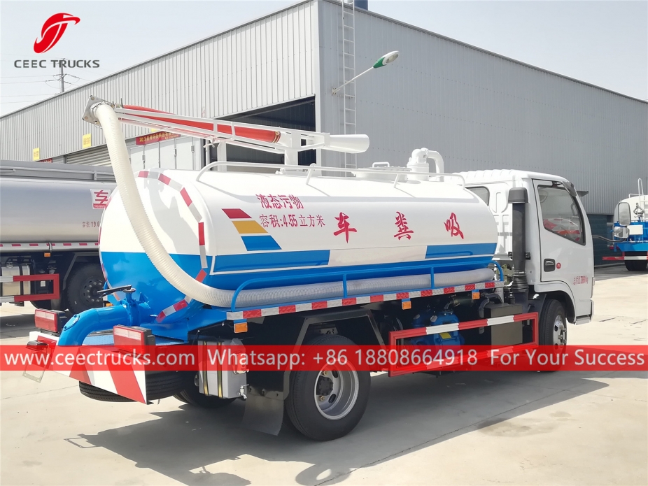 4.500 Litrelik DongFeng Septik Emme Kamyonu