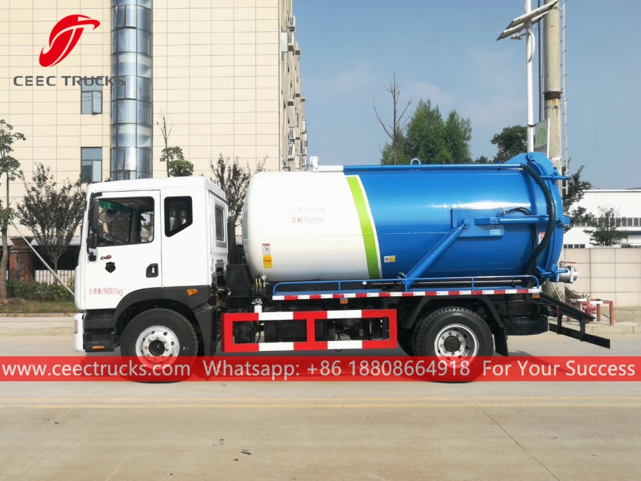 10CBM Kanalizasyon Emme Kamyonu DONGFENG