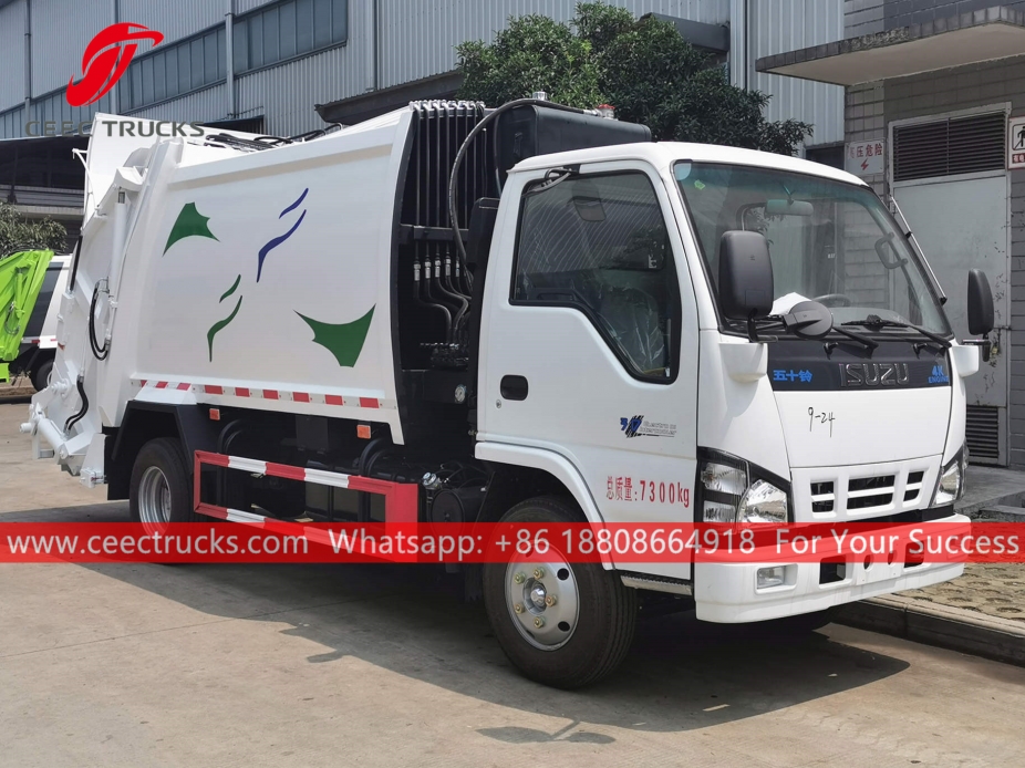 ISUZU 6CBM Arka yüklemeli çöp kamyonu