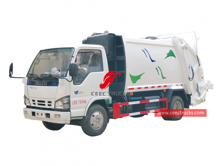ISUZU 6CBM Arka yüklemeli çöp kamyonu