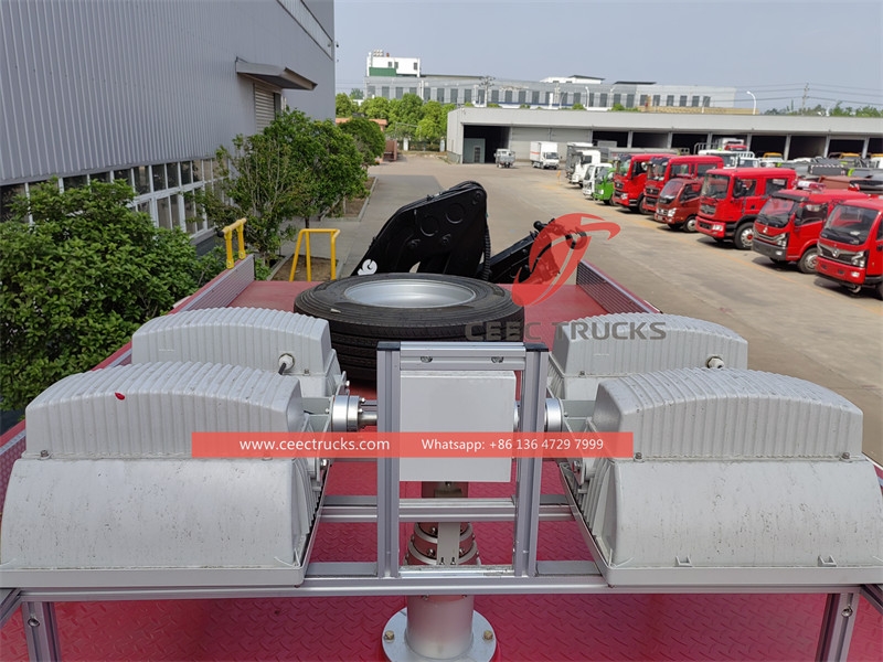 5 ton vinç ve 12 metre acil durum aydınlatması olan Howo itfaiye kurtarma aracı