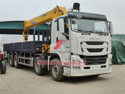 Philippines Isuzu GIGA 520HP boom crane dropside cargo truck