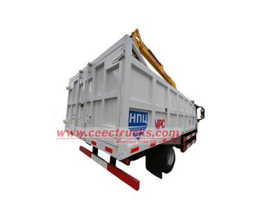 Isuzu KV600 garbage truck with hydraulic crane