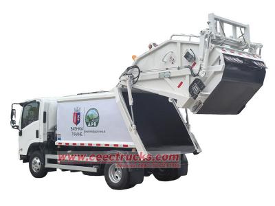 Isuzu ELF NPR rear loader garbage truck