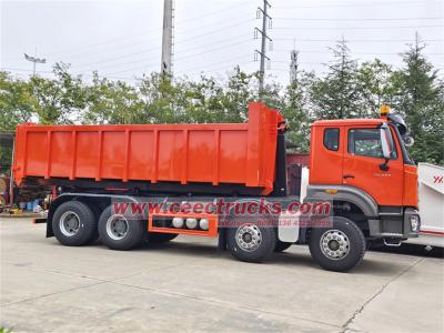 Howo 12 wheels NX400 hook loader Garbage truck