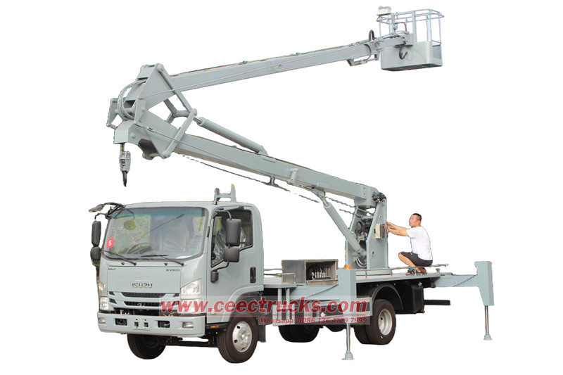 Isuzu KV100 14m katlanır kollu hava çalışma aracı