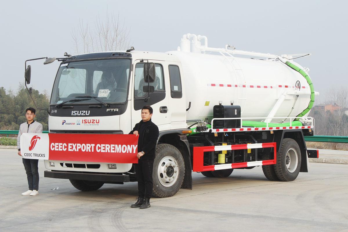 ISUZU FTR 12000 litre vakumlu atıksu tanker kamyonu en uygun fiyata