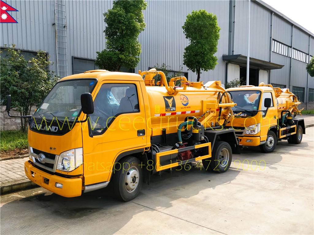 Nepal müşterisi 5 adet mini Foton vakum emişli kamyon satın aldı