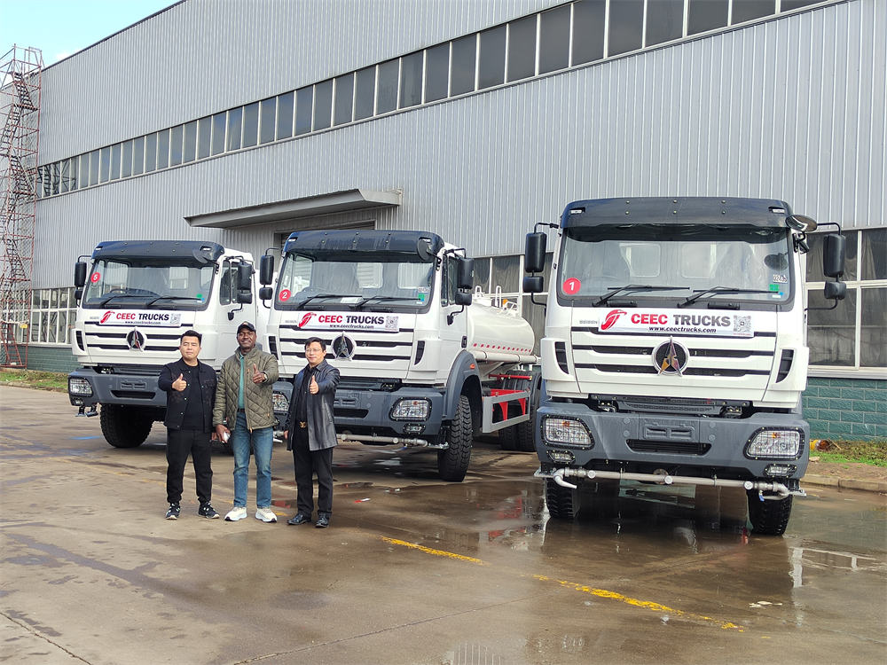 Tanzanya müşteri siparişi 5 adet beiben 1929 arazi tanker kamyonu