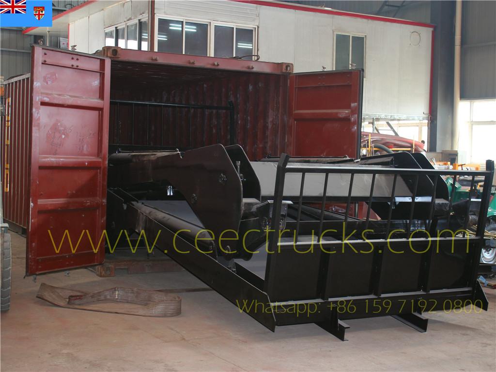 Fiji müşterisi 2 adet atık konteyneri yükleyici üst yapısı satın aldı