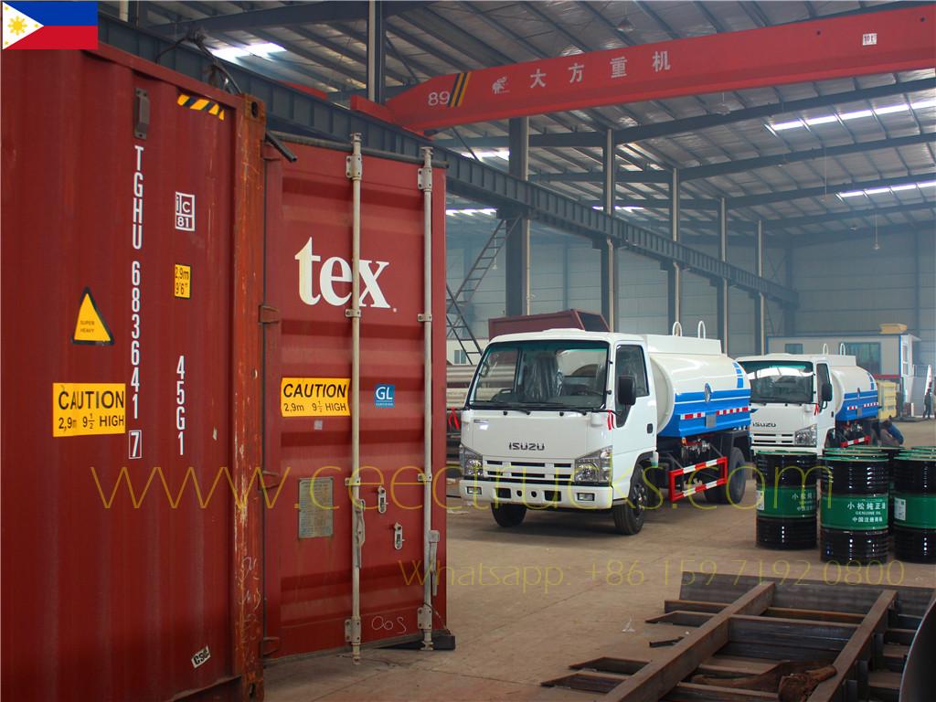 Filipinli Müşteri 4 adet ISUZU 5m³ Su Tankeri satın aldı