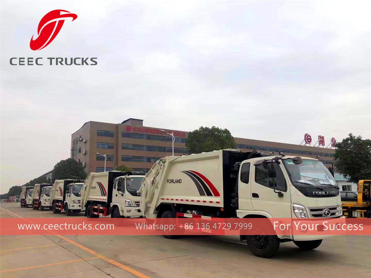 Ethopia - İhracat için 10 adet foton çöp sıkıştırma kamyonu