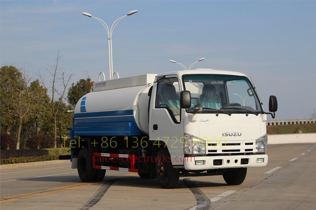 5 adet ISUZU 100 P su tankeri kamyonu Güney Asya'ya ihracatı
